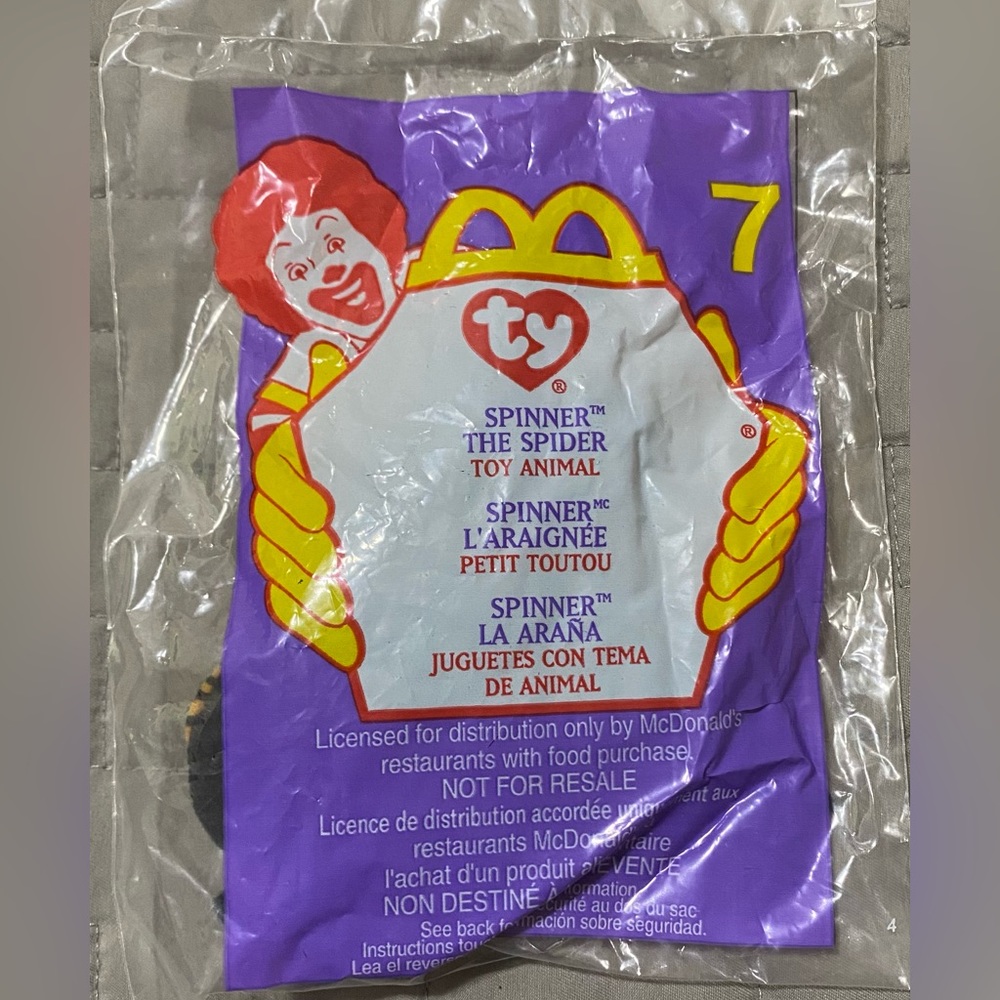 2000 McDonald’s Ty Beanie Baby Spinner the Spider